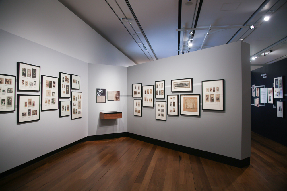 Installation view of the exhibition 'Sit. Pose. Snap. Brisbane Portrait Photography 1850 - 1950' at the Museum of Brisbane