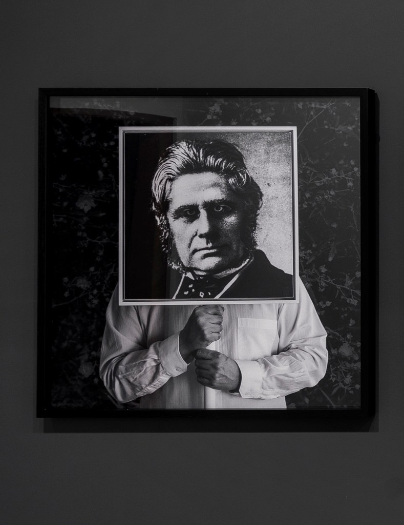 Installation view of Christian Thompson's 'Museum of Others (Othering the Ethnologist, Augustus Pitt Rivers)' 2016