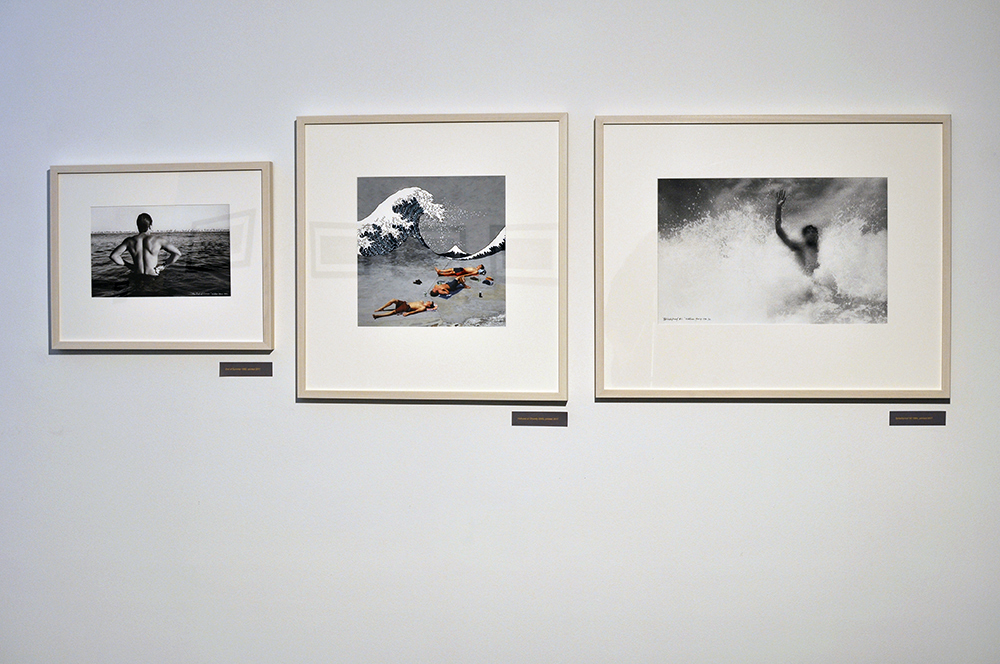 Installation view of the exhibition 'Under the sun Reimagining Max Dupain's 'Sunbaker'' at Monash Gallery of Art, Melbourne showing William Yang's 'SUMMER, A suite of images and My Time at South Bondi' (2017)