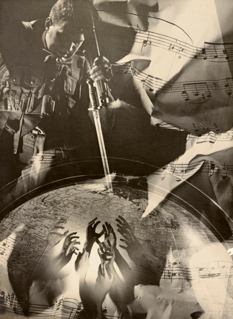 Laurence Le Guay (Australian, 1917-1990) 'No title (War montage with globe)' c. 1939