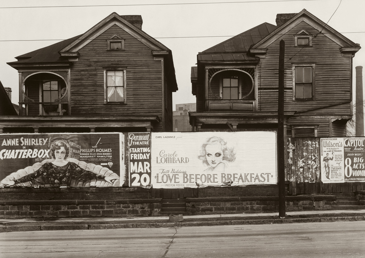 Walker Evans (American, 1903-1975) 'Houses and Billboards in Atlanta' 1936