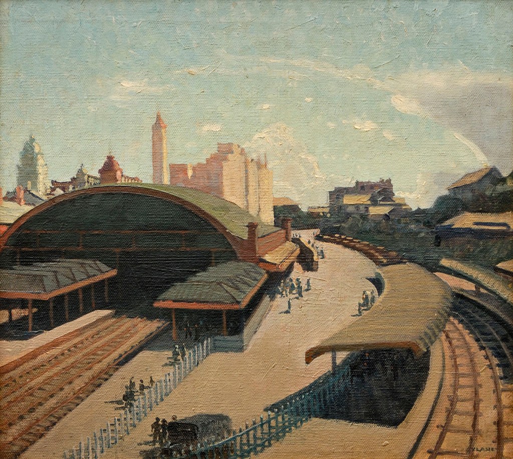 Vida Lahey (Australia 1882-1968) 'Sultry noon (Central Station Brisbane)' 1931