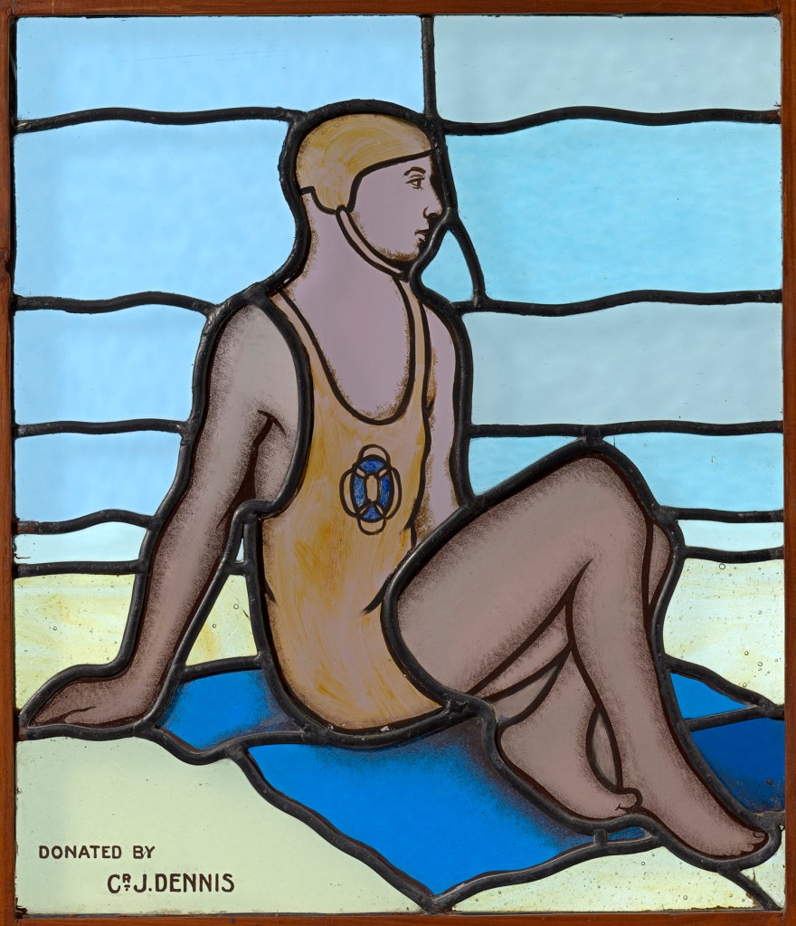 Unknown, Melbourne. 'Male lifesaver, window' c. 1935