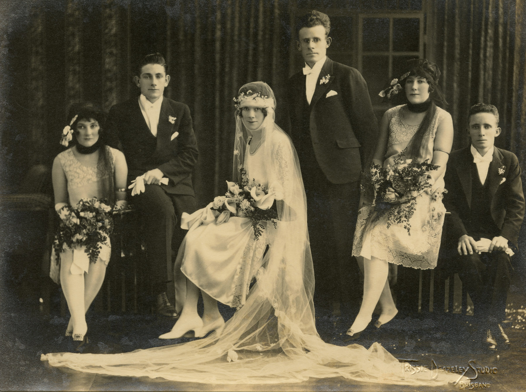 Trissie Deazeley Studio (active c. 1924 - c. 1928) 'Wedding party' c. 1925