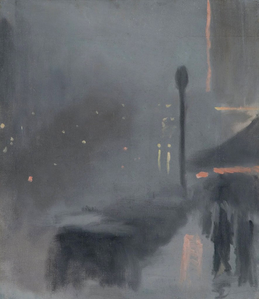 Clarice Beckett (Australia 1887-1935) 'Taxi rank' c. 1931