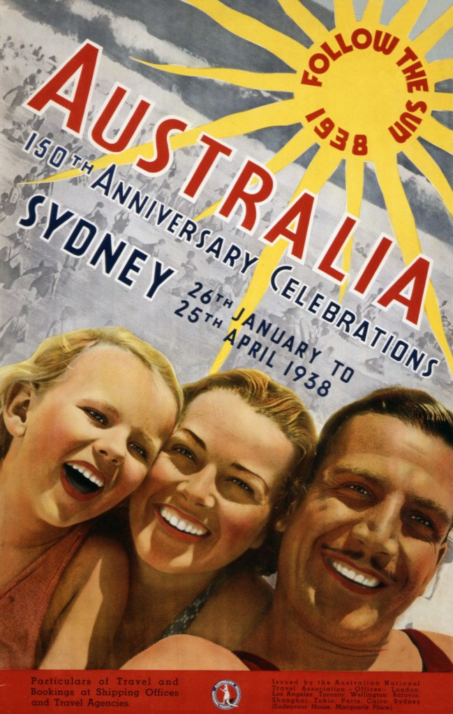 Douglas Annand (attributed to) (Australian, 1903-1976) 'Follow the sun - Australia's 150th Anniversary celebrations' 1938