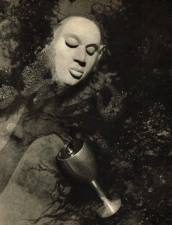 Lionel Wendt (Sri Lankan, 1900-1944) 'Untitled (Buddha head and wine goblet)' Nd