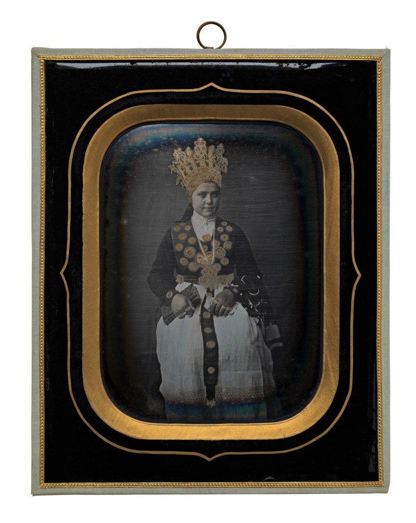 Marcus Selmer (Danish worked Norway, 1819-1900) 'Bride from Birkeland' 1855 Marcus Selmer (Danish worked Norway, 1819-1900) 'Bride from Birkeland' 1855