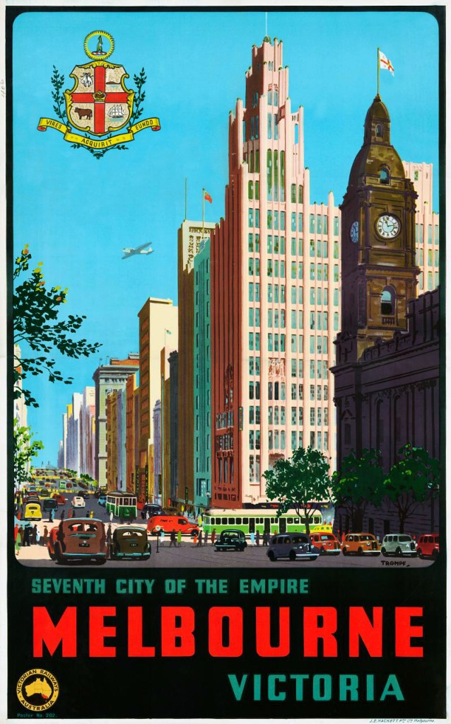 Percy Trompf (Australia 1902-64) 'Seventh city of the Empire - Melbourne, Victoria' 1930s