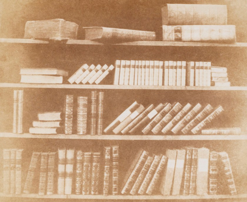 William Henry Fox Talbot. 'Four Shelves of Books' 1844