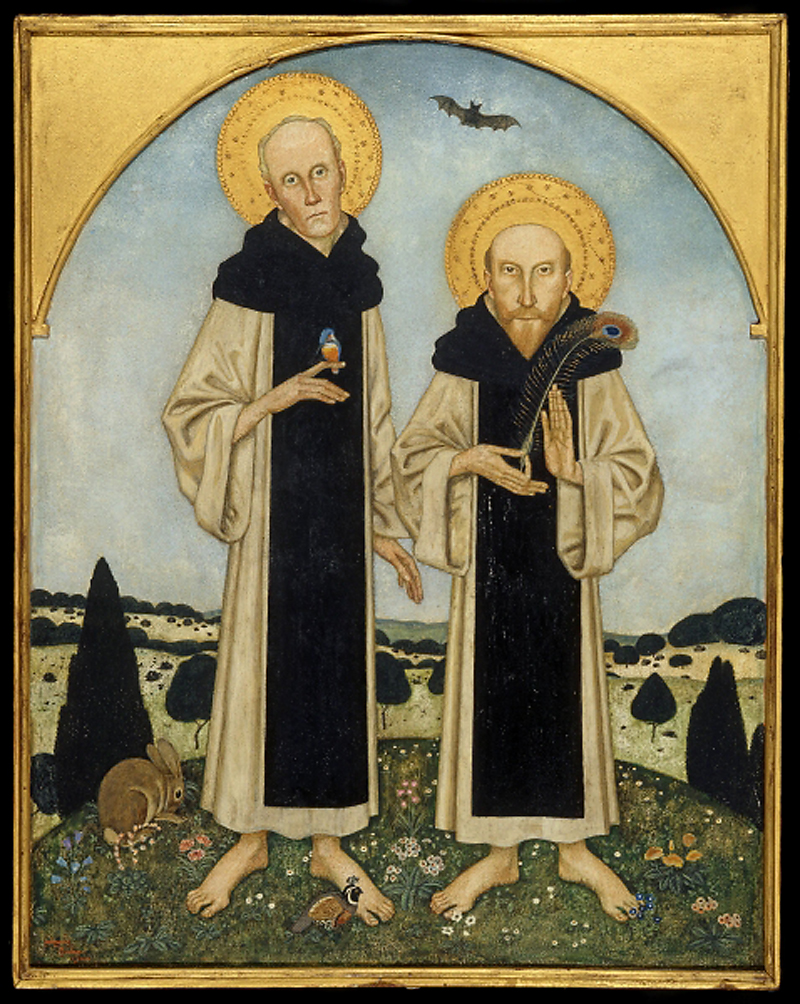 Edmund Dulac (British born France, 1882-1953) 'Charles Ricketts and Charles Shannon as Medieval Saints' 1920