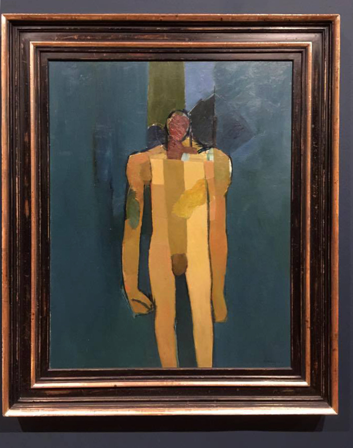 Installation view of Keith Vaughan's 'Kouros' 1960 from Room 6 of the exhibition 'Queer British Art' at Tate Britain