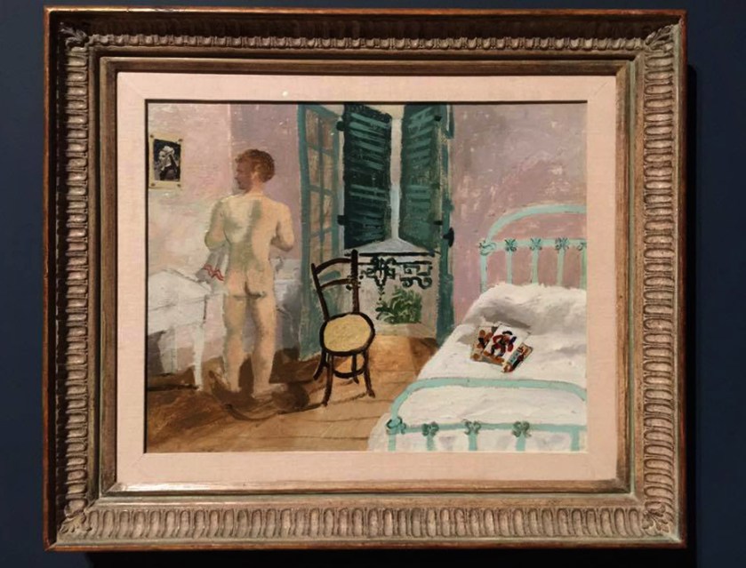 Installation view of Christopher Wood's 'Nude Boy in a Bedroom' 1930