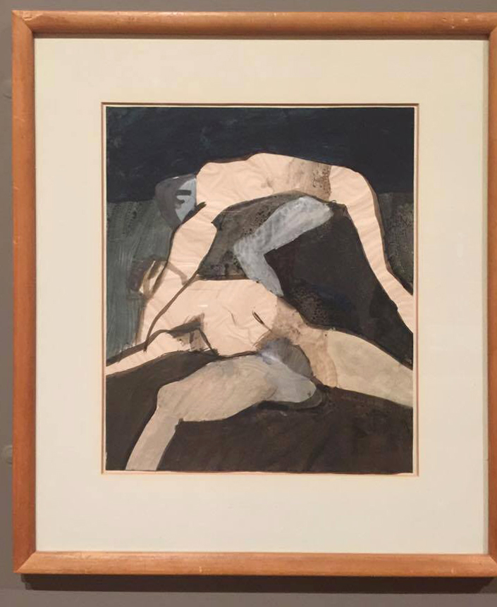 Keith Vaughan (British, 1912-1977) 'Wrestlers' 1965 (installation view)