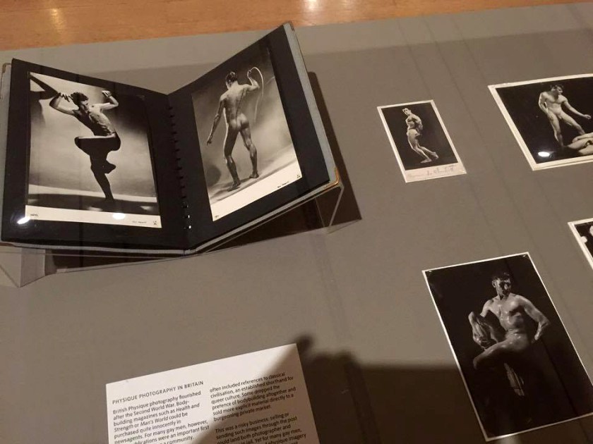 Installation view of physique album pages