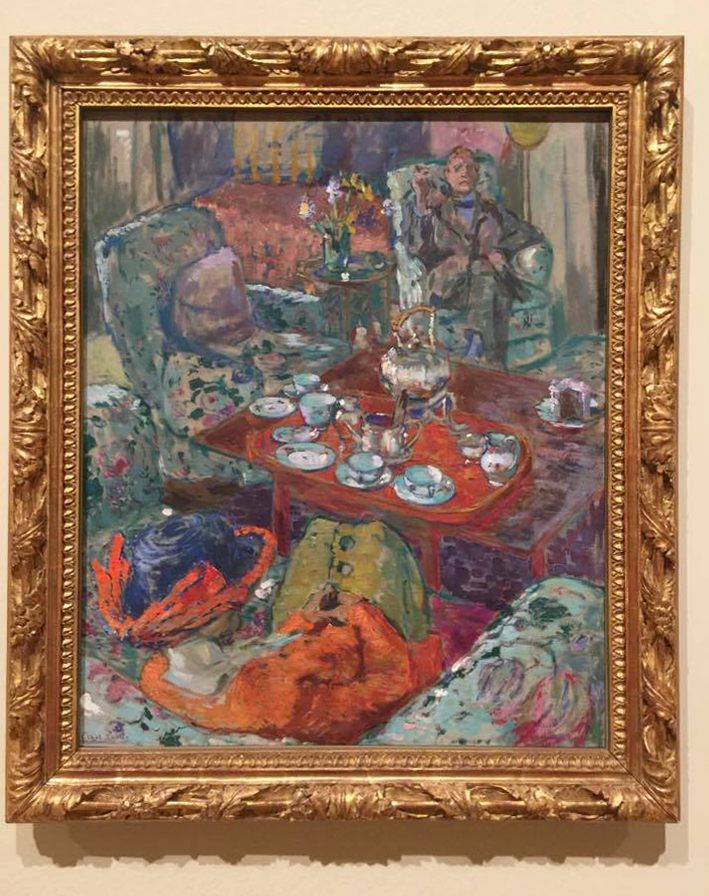 Installation view of Ethel Sands' 'Tea with Sickert' c. 1911-1912 from Room 4 of the exhibition Queer 'British Art' at Tate Britain