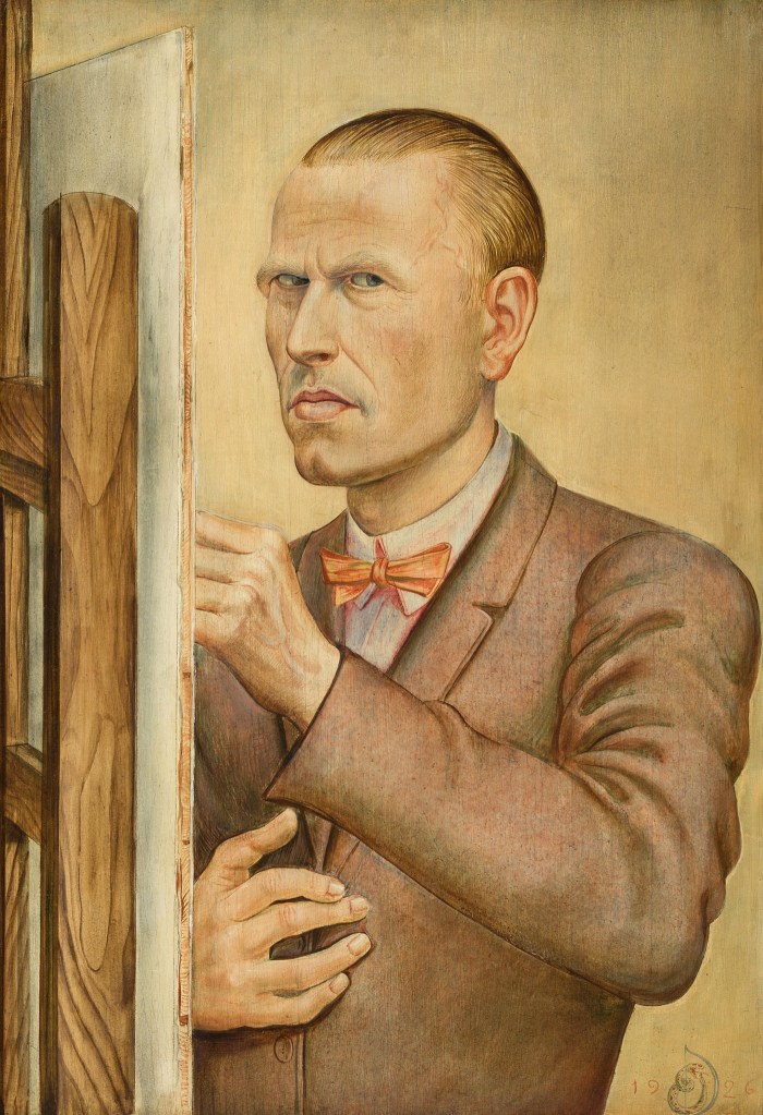 Otto Dix (German, 1891-1969) 'Self-Portrait with Easel' 1926 