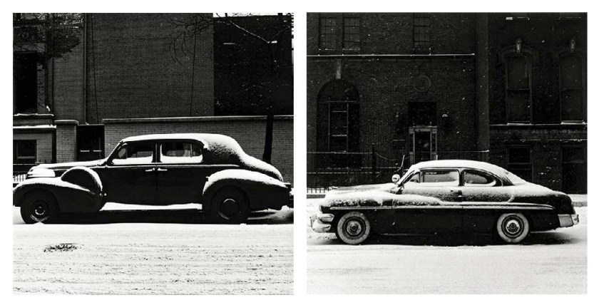 Yasuhiro Ishimoto. 'Chicago, Snow and Car' 1948-1952
