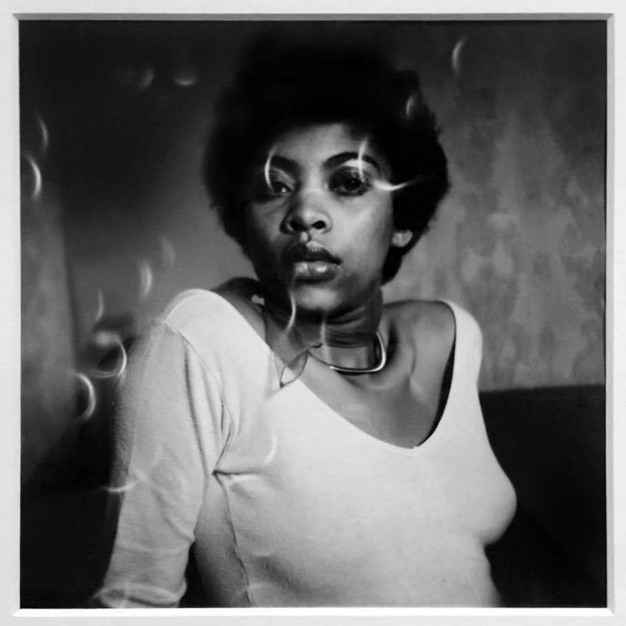 Raphael Albert (British born Grenada, 1935-2009) 'Holley posing at Blythe Road, London' c. 1974, printed 2012 (installation view)