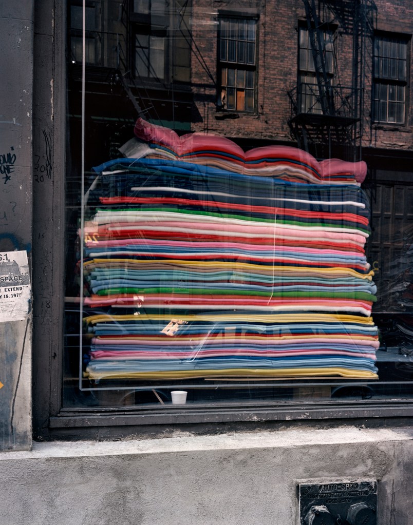 Wayne Sorce (American, b. 1946) 'Blankets, New York' 1986
