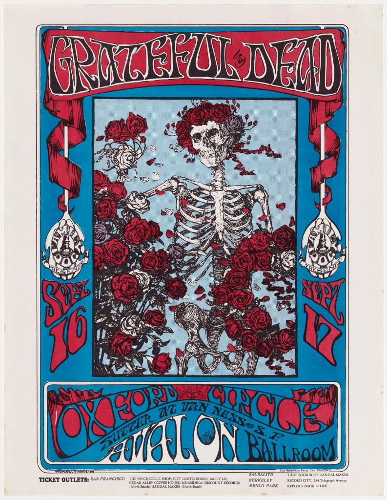 Stanley Miller (Mouse) (American, b. 1940) and Alton Kelley (American, 1940-2008) 'Grateful Dead, Oxford Circle (Avalon Ballroom, 16-17 September 1966)' 1966