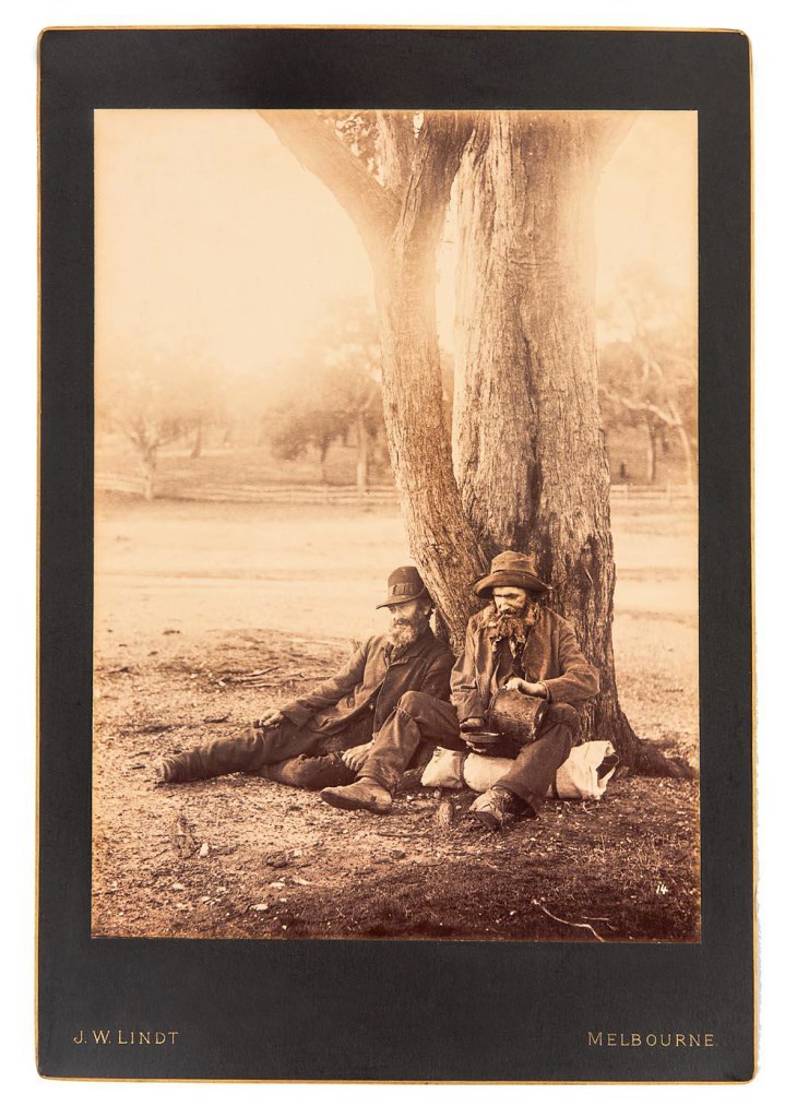 J. W. Lindt. 'Untitled [Two men in rural Victoria]' c. 1880s