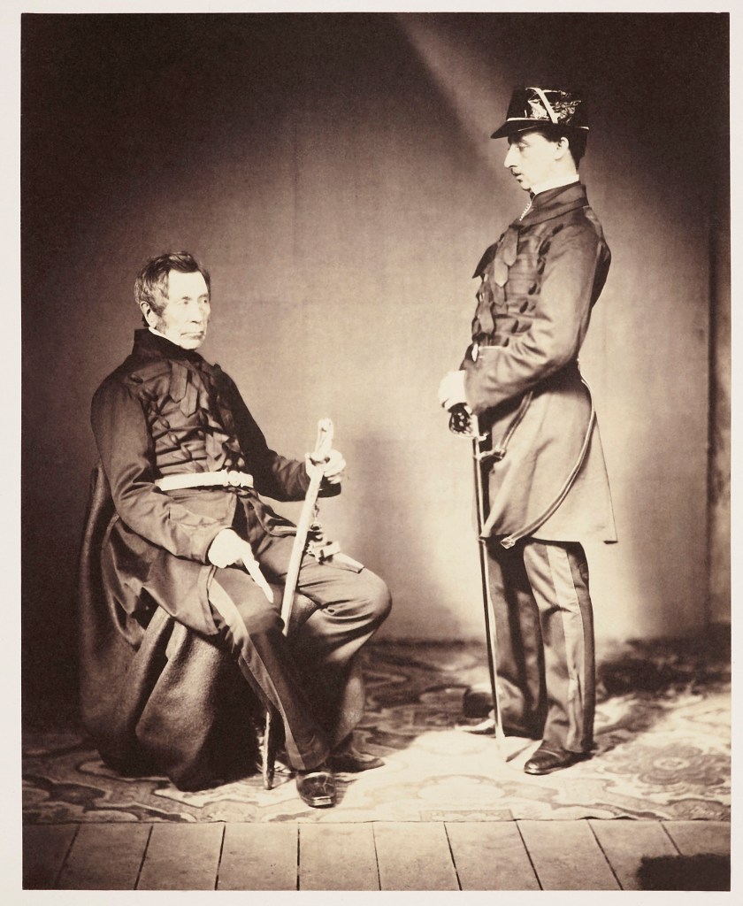 Roger Fenton (British, 1819-1869) 'Lieutenant-General Burgoyne and his aide-de-camp Lieutenant Stopford' 1855