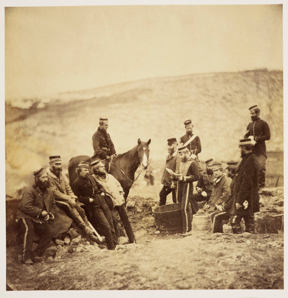 Roger Fenton (British, 1819-1869) 'Officers of the 8th Hussars' Apr 1855