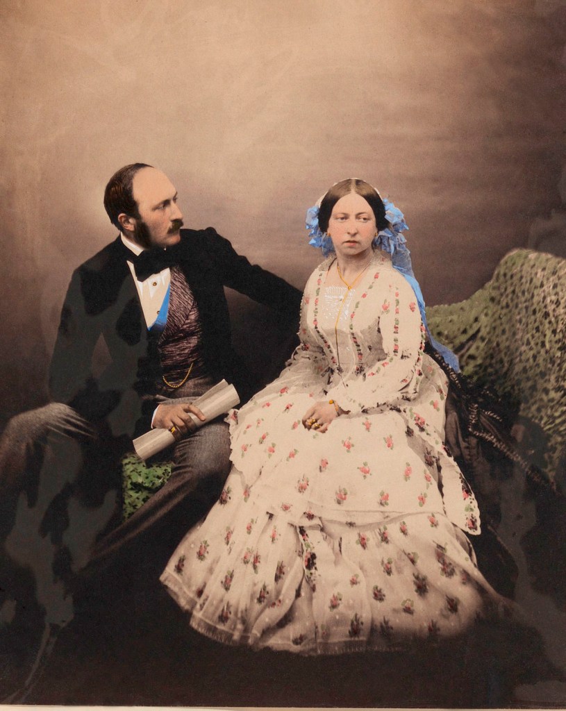 Roger Fenton (British, 1819-1869) 'Queen Victoria and Prince Albert' 1854 from the exhibition Review: 'Shadows of War: Roger Fenton's Photographs of the Crimea, 1855' at The Queen's Gallery, Buckingham Palace, London, Nov 2018 - April 2019