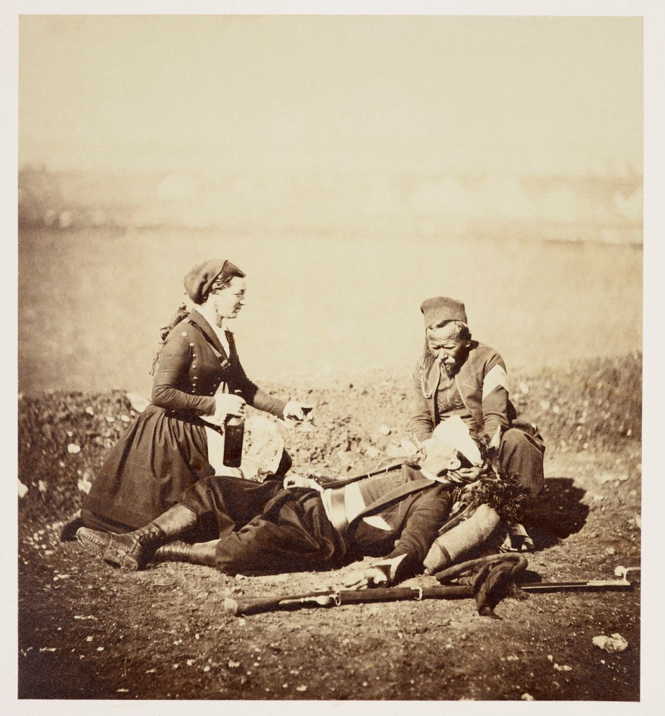 Roger Fenton (British, 1819-1869) 'Wounded Zouave and Vivandiere' 5 May 1855