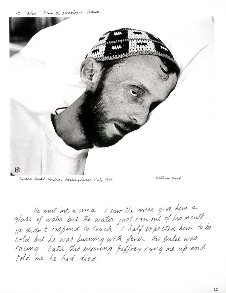 William Yang (Australian-Chinese, b. 1943) ''Allan' from the monologue 'Sadness'' 1992