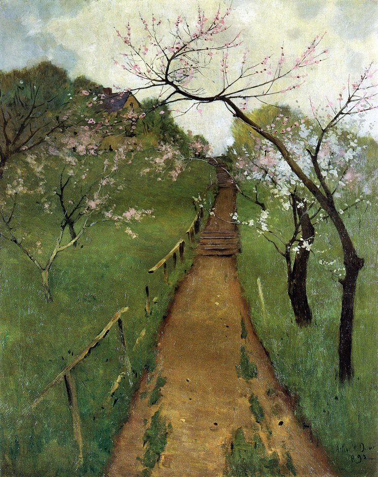 Arthur Wesley Dow (American, 1857-1922) 'Spring Landscape' 1892