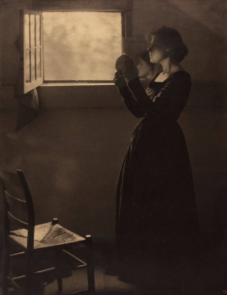 Clarence H. White (American, 1871-1925) 'Girl with Mirror' 1898
