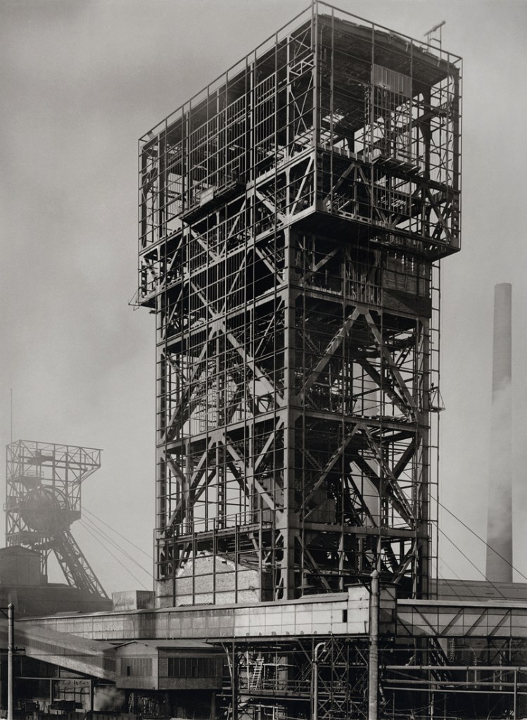Albert Renger-Patzsch (German, 1897-1966) 'Zeche "Heinrich-Robert", Turmförderung, Pelkum bei Hamm [Headframe at the Heinrich-Robert colliery in Pelkum, near Hamm]' 1951