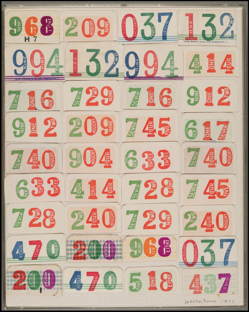 Walker Evans (American, 1903-1975) 'Collage with Thirty-Six Ticket Stubs' 1975