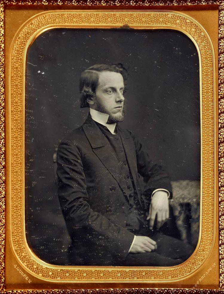 J[eremiah] Gurney (American) 'Untitled [Cross-eyed man in three-quarter profile]' Nd