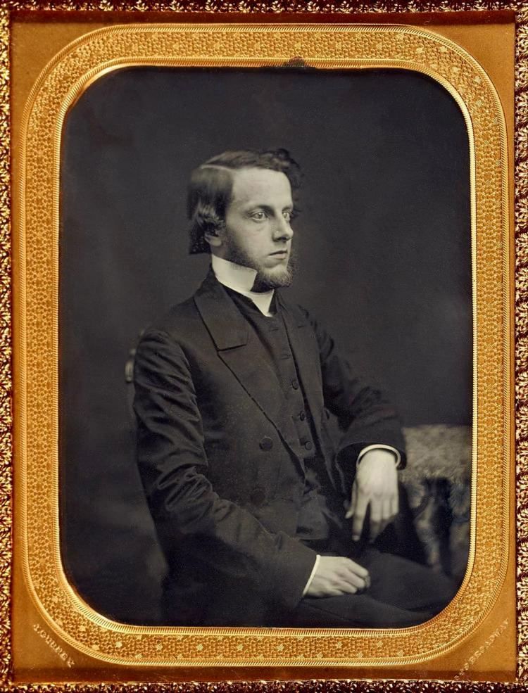 J[eremiah] Gurney (American) 'Untitled [Cross-eyed man in three-quarter profile]' Nd