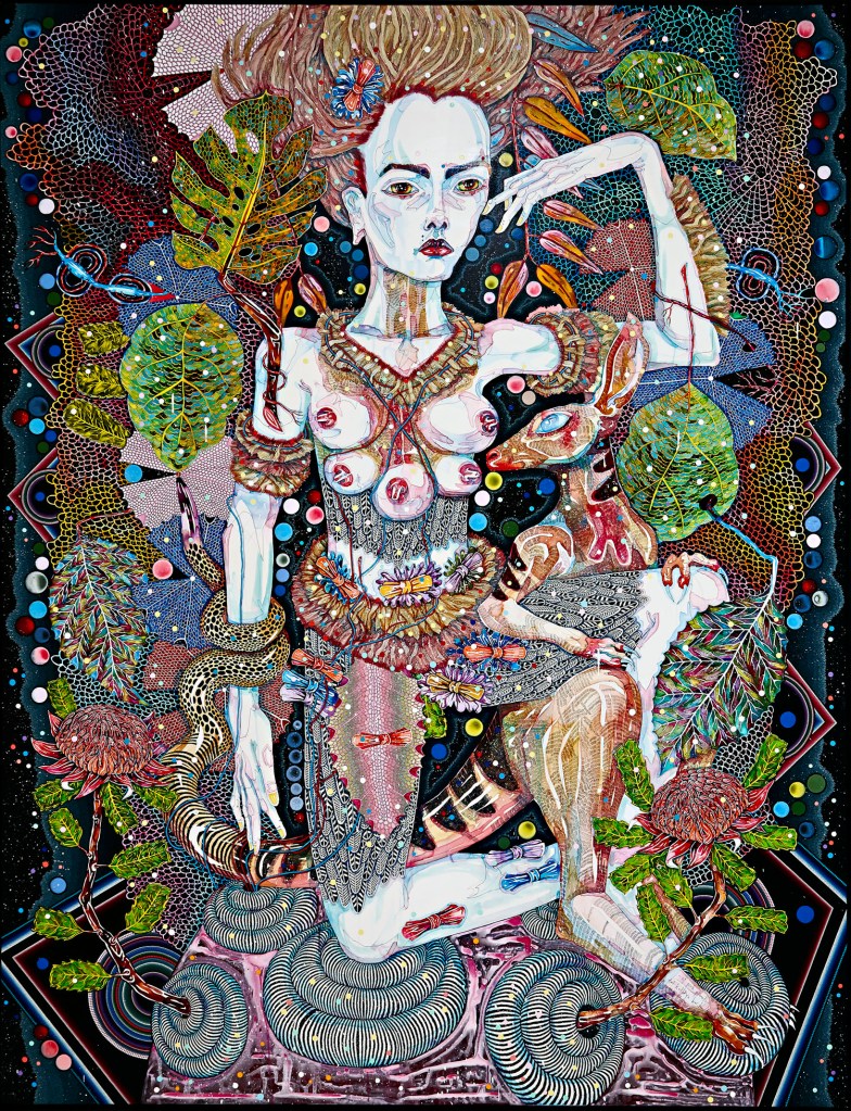 Del Kathryn Barton (Australian, b. 1972) 'of pink planets' 2014