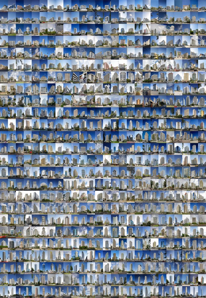 John Gollings (Australian, b. 1944) 'Every high rise on the Gold Coast, Surfers Paradise, Queensland' 2012