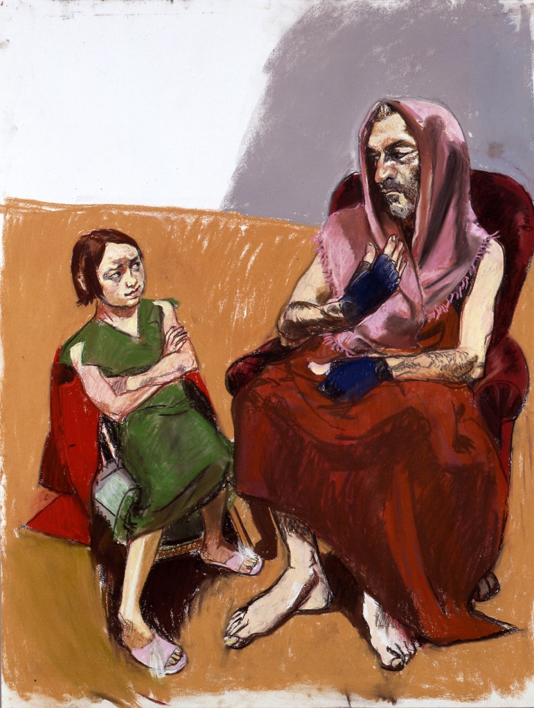 Paula Rego (Portuguese-British, b. 1935) 'The wolf chats up Red Riding Hood' 2003
