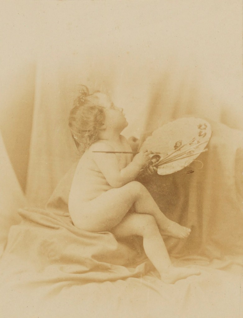 Oscar Rejlander (British born Sweden, 1813-1875) ''Art must assist Photography' (Putto as Allegory of Painting)' 1856