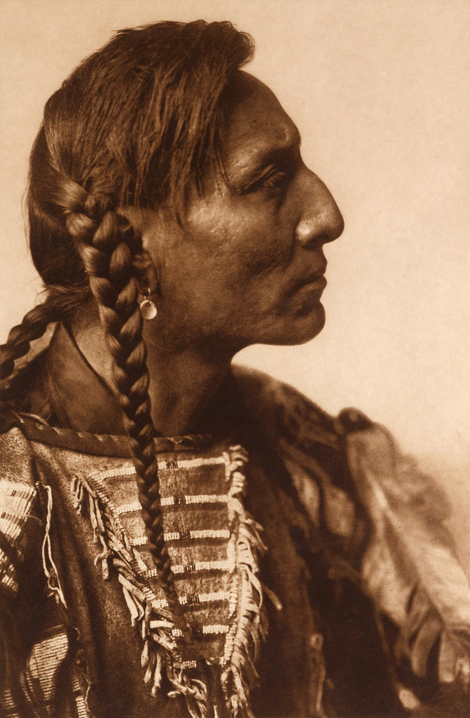 Edward S. Curtis (American, 1868-1952) 'Spotted Bull - Mandan' c. 1908 from 'Edward S. Curtis (1868-1952) – The North American Indian' List of Large Plates Supplementing Volume V