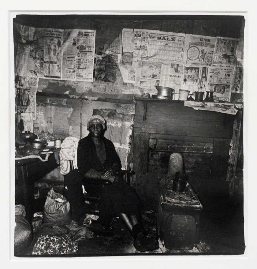 Diane Arbus (1923-71) 'Addie Taylor in her shack, Beaufort, South Carolina' 1968 (installation view)