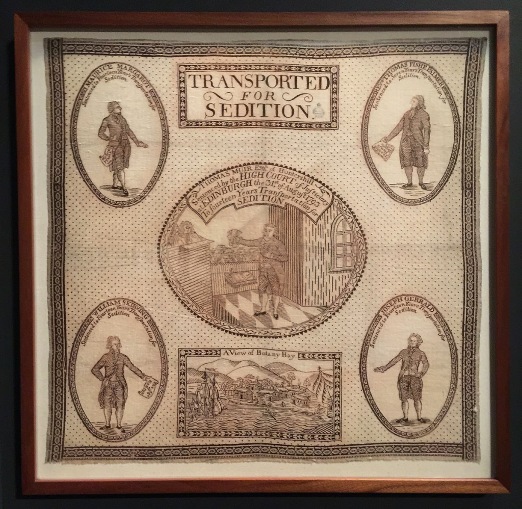 Unknown artist. 'Transported for sedition' 1793 (installation view) 