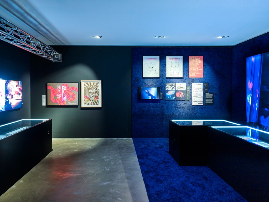 Installation view of the exhibition 'Night Fever. Designing Club Culture 1960 - Today' at the Vitra Design Museum 2018