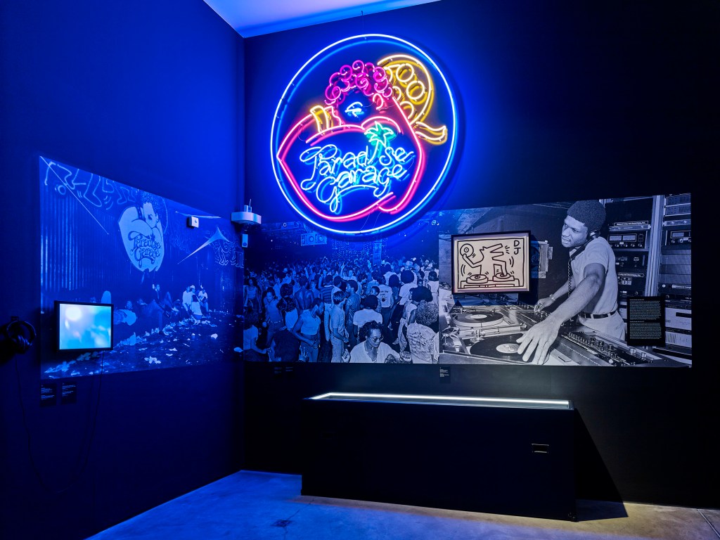 Installation view of the exhibition 'Night Fever. Designing Club Culture 1960 - Today' at the Vitra Design Museum 2018