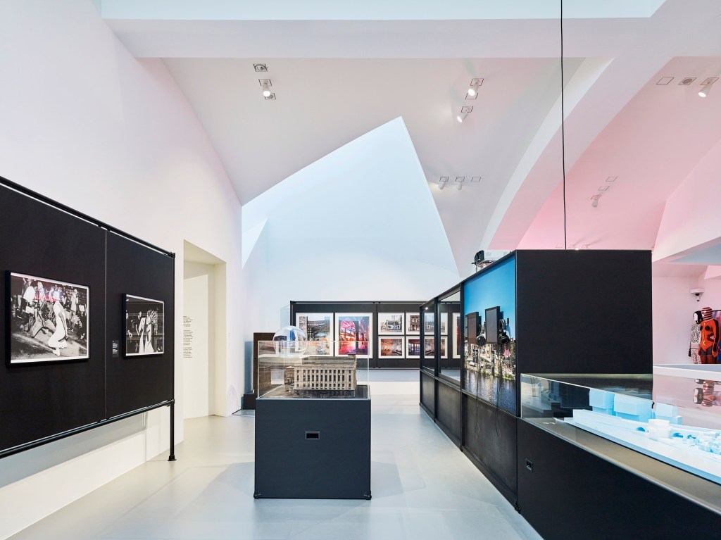 Installation view of the exhibition 'Night Fever. Designing Club Culture 1960 - Today' at the Vitra Design Museum 2018