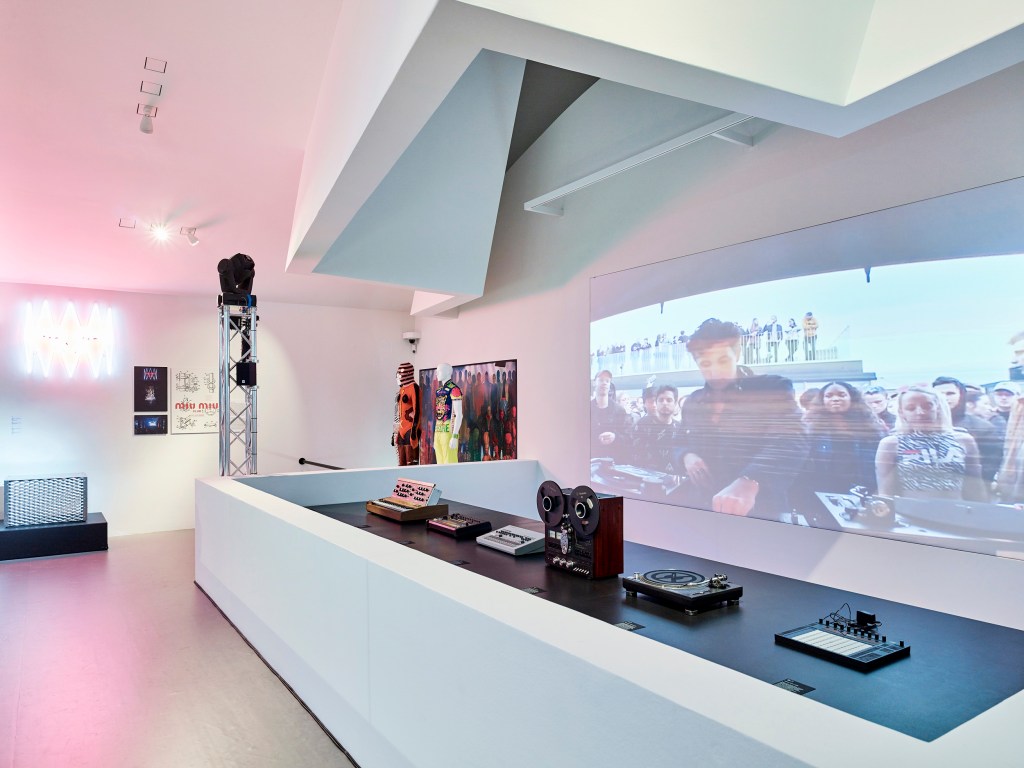 Installation view of the exhibition 'Night Fever. Designing Club Culture 1960 - Today' at the Vitra Design Museum 2018