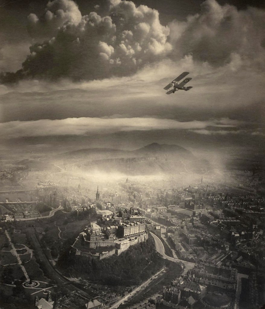 Alfred G. Buckham (British, 1879-1956) 'Aerial view of Edinburgh' c. 1920