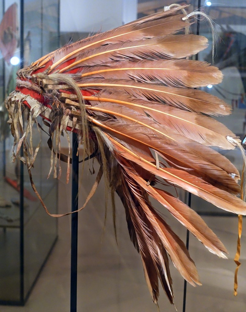 Unknown maker (Native American) 'Feather headdress from 'Wolf Chief', Hidatsa' c. 1830